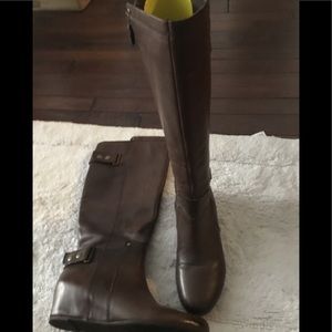 Antiqued Brown Leather Boots Sz9 NWOB